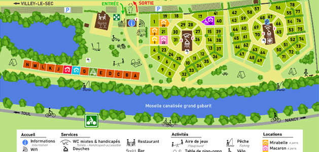 Map of the campsite